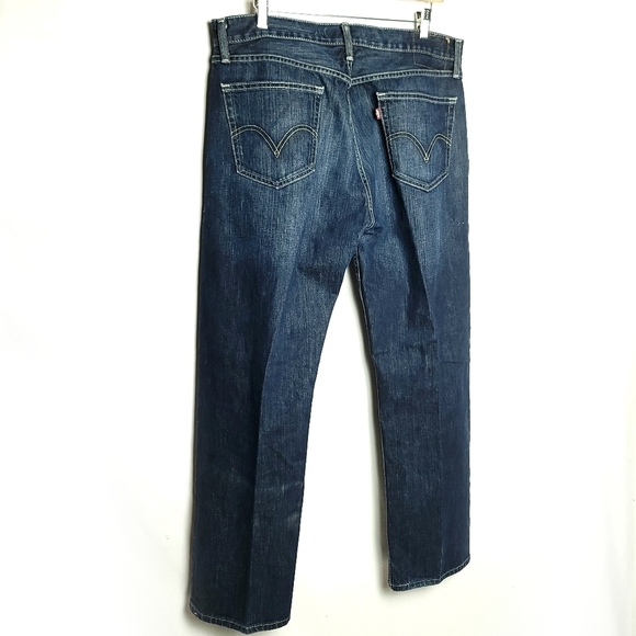 Levi's Men's 505 Regu Stretch Mid Rise Reg Fit Straight Leg Jeans Flying Bird - Picture 3 of 9